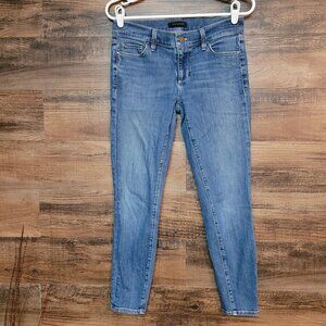 Ann Taylor Jeans Sz 4 Modern Fit Skinny Ankle Low Rise Medium Light Wash Stretch
